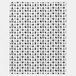 Schach-Stück-Muster Fleecedecke