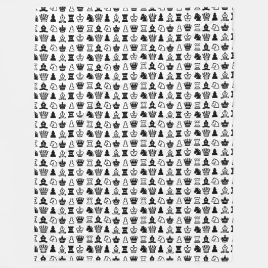 Schach-Stück-Muster Fleecedecke (Vorderseite)