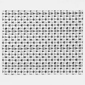 Schach-Stück-Muster Fleecedecke (Vorderseite (Horizontal))