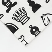 Schach-Stück-Muster Fleecedecke (Ecke)