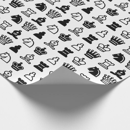 Schach-Stück-Muster Geschenkpapier (Ecke)