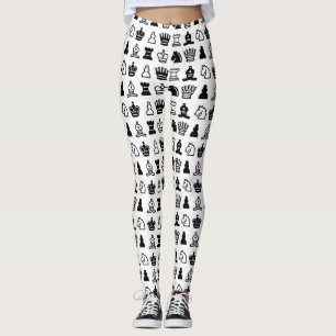Schach-Stück-Muster Leggings