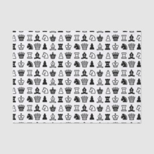 Schach-Stück-Muster Seidenpapier