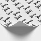 Schach-Stück-Packpapierentwurf Geschenkpapier (Ecke)
