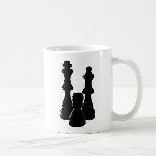 Schach-Stück-Silhouetteentwurf Kaffeetasse
