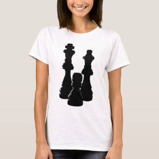 Schach-Stück-Silhouetteentwurf T-Shirt