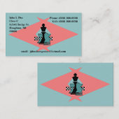 Schach-Stück-Spieler-Austausch-SHbumerangzeiger Visitenkarte (Vorne/Hinten)