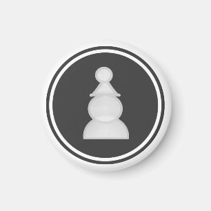 Schach-Stück-Weiß-Pfand Magnet