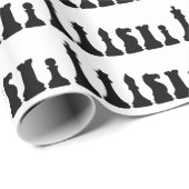 Schach-Stücke Geschenkpapier (Rolleneckpunkt)