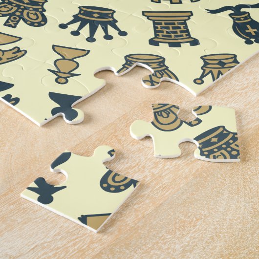 Schach-Stücke im Kreis-Puzzlespiel Puzzle (Seite)