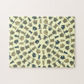 Schach-Stücke im Kreis-Puzzlespiel Puzzle (Horizontal)