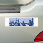 Schach-Studie im Blau Autoaufkleber (Auf Auto)