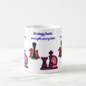 Schach-Tasse 'Strategie über Stärke' Kaffeetasse (Mittel)