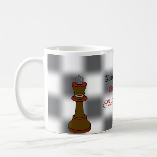 Schach-Team-oder Schach-Verein-personalisierte Kaffeetasse (Links)