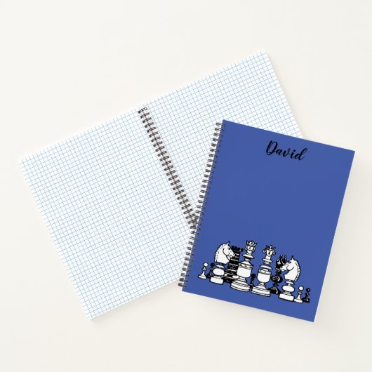 Schach-Thema Personalisiertes Notebook Notizblock (Innenseite)