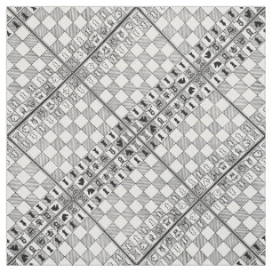 Schach Theme Fabric Stoff