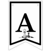 Schach Theme Happy Birthday Banner - Schwarz & Wei (Dritte Fahne)
