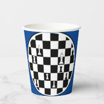 Schach Theme Paper Cups - Elegantes Schachbrettdes