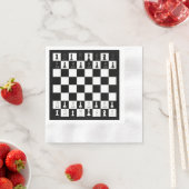 Schach Theme Paper Napkins - Elegantes Schachbrett Serviette (Beispiel)
