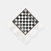 Schach Theme Paper Napkins - Elegantes Schachbrett Serviette (Ecke)