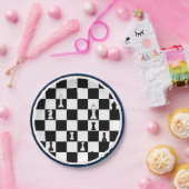 Schach Theme Paper Teller - Elegantes Schachbrett (Party)