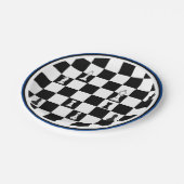 Schach Theme Paper Teller - Elegantes Schachbrett (Schrägansicht)