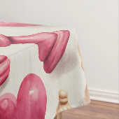 Schach- und Herz-Valentinsmuster Tischdecke (Beispiel)