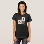 Schach- und Kaffeeliebhaber und Schachspieler T-Shirt (Vorne ganz)
