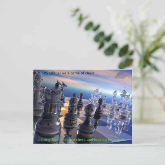 Schach und Leben Postkarte (Stehend Vorderseite)