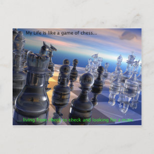 Schach und Leben Postkarte