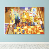 Schach und Tequila Leinwanddruck (Insitu (Holzboden))