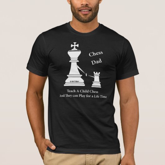 Schach-Vater, unterrichten ein Kindschach, den T - T-Shirt (Vorderseite)