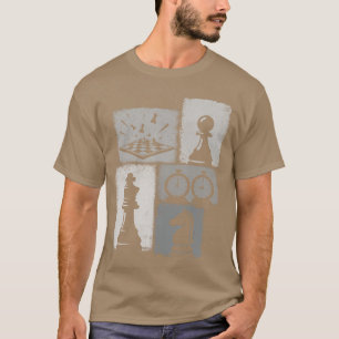 Schach Vintage Collage Spieler Großmeister Brettsp T-Shirt