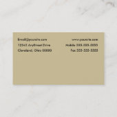 Schach-Visitenkarte Visitenkarte (Rückseite)