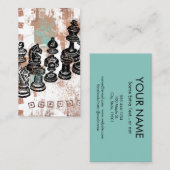 Schach-Visitenkarten - Abstrakte Schachpartituren Visitenkarte (Vorne/Hinten)
