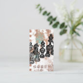 Schach-Visitenkarten - Abstrakte Schachpartituren Visitenkarte (Stehend Vorderseite)