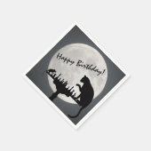 Schach Vollmond Katze und Maus Game Happy Geburtst Serviette (Ecke)