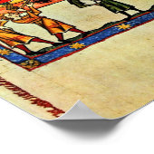 Schach von Meister Der Manessischen Liederhandsch Poster (Ecke)