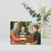 Schach von Sofonisba Anguissola Postkarte (Stehend Vorderseite)