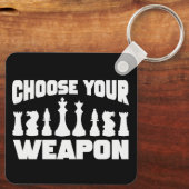 Schach Wählen Sie Ihre Waffe Schach Stücke Schlüsselanhänger (Rückseite)