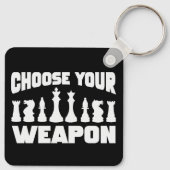 Schach Wählen Sie Ihre Waffe Schach Stücke Schlüsselanhänger (Rückseite)