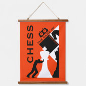 Schach Wall Art Wandteppich Mit Holzrahmen (Vorderseite)