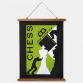Schach Wall Art Wandteppich Mit Holzrahmen (Vorderseite)
