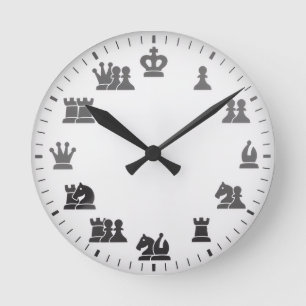 Schach-Wand-Uhr Runde Wanduhr