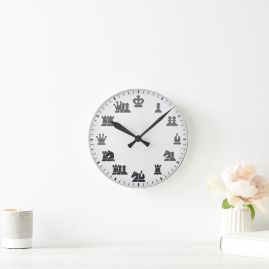 Schach-Wand-Uhr Runde Wanduhr (Zuhause)