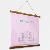 Schach Wandteppich Mit Holzrahmen (Gewinkelt)