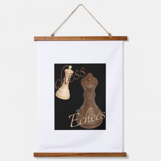 Schach Wandteppich Mit Holzrahmen (Vorderseite)
