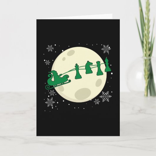 Schach Weihnachten - Schach-Piece Rentier Karte (Vorderseite)