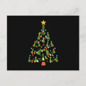 Schach Weihnachtsbaum - Königin Knight Rook Postkarte (Vorderseite)