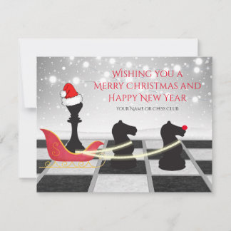 Schach Weihnachtsmann und Rentier Weihnachten